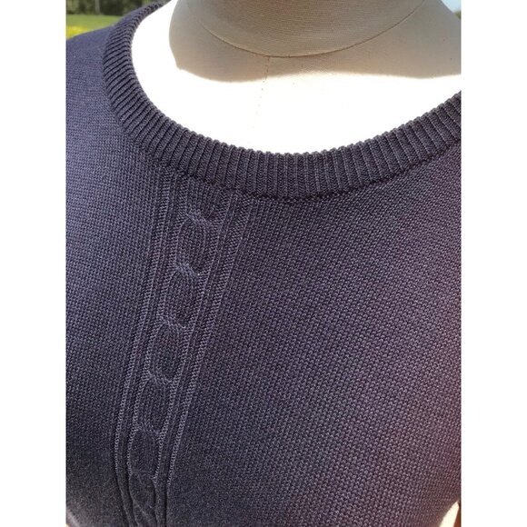 Tommy Hilifiger Navy Short Sleeve Light Weight Sweater Size L - Picture 3 of 8